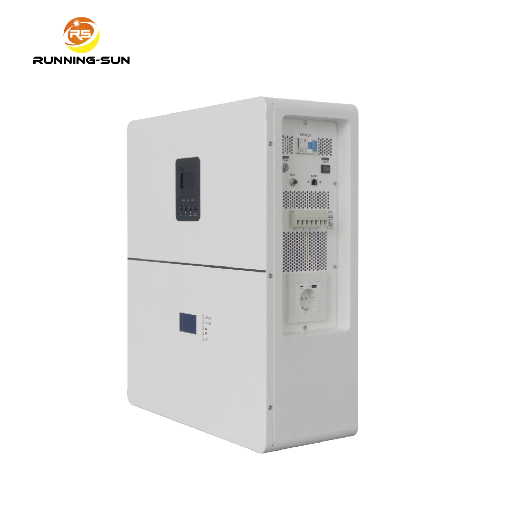 Inversor ESS todo en uno de 3 kW con batería de litio de 3,072 kWh para montaje en pared