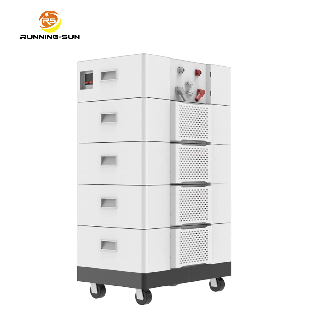 Batería de almacenamiento de energía solar LiFePO4 apilable de alto voltaje y bajo voltaje, 51,2 V, 100 Ah, 15 kWh, 20 kWh, 25 kWh, 30 kWh y 40 kWh