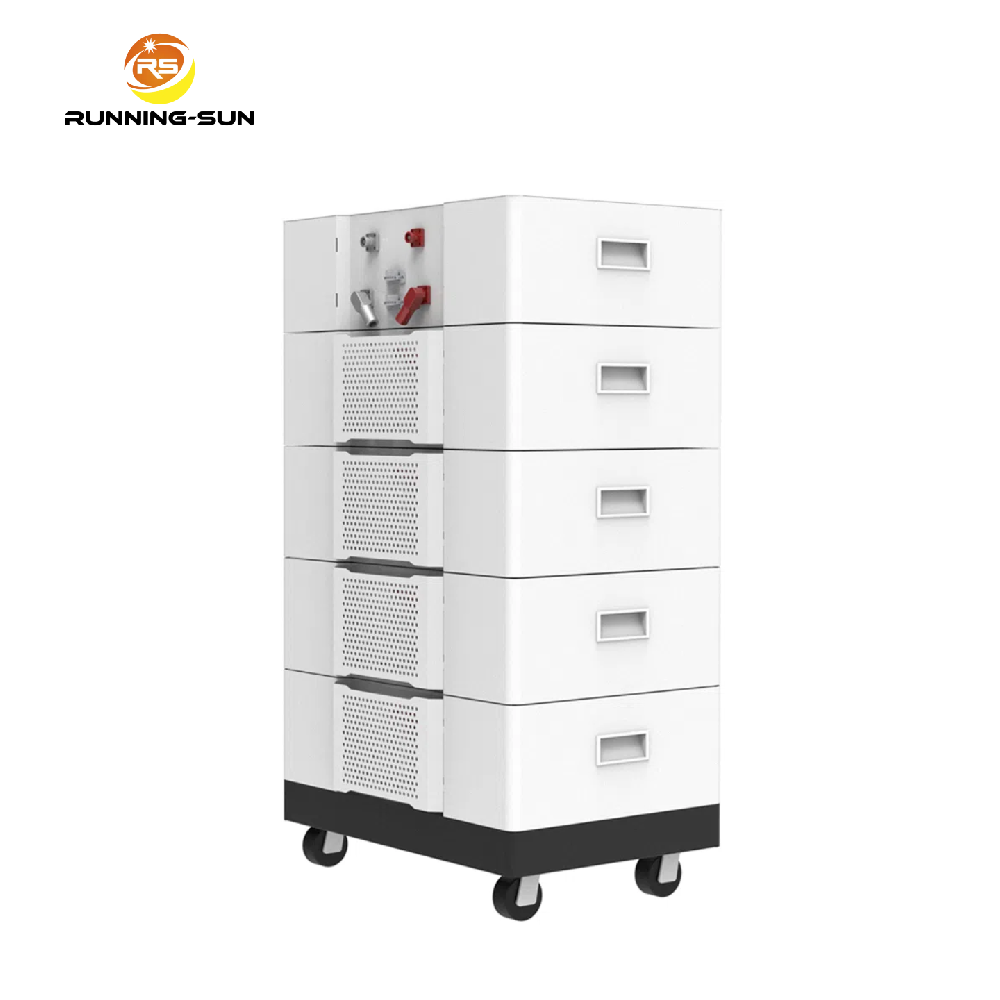 Bateria de íon de lítio LiFePO4 de ciclo profundo recarregável com logotipo colorido personalizado empilhável de 48 V 51,2 V 100 Ah, padrão da UE, armazenamento de energia